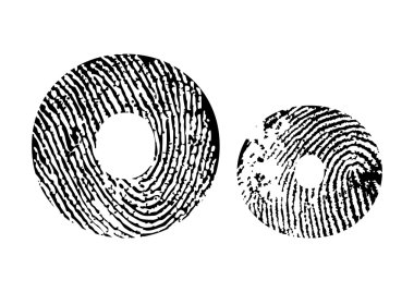 Finger print alphabet clipart