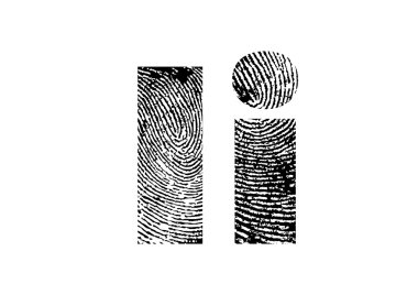 Finger print alphabet clipart