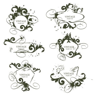 Vintage frames clipart