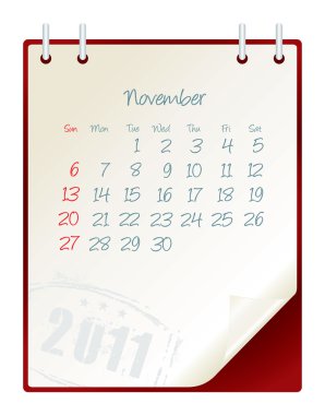 November 2011 clipart