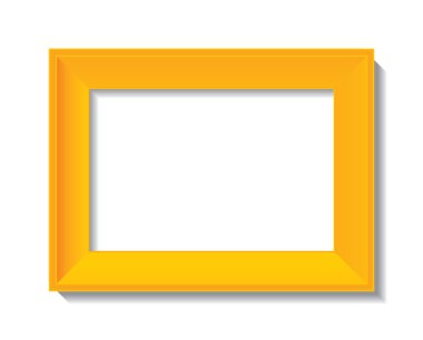 Yelow empty photo frame - vector clipart