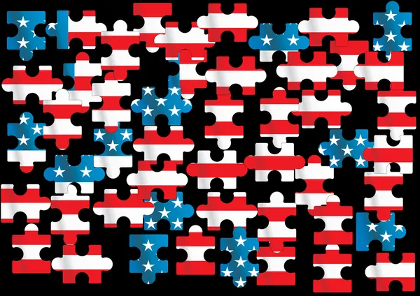 Bandiera americana ammaliata — Vettoriale Stock