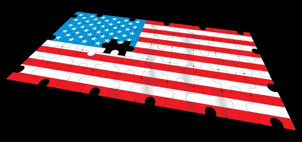 困惑のアメリカ国旗 — ストックベクタ