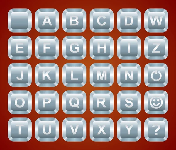 Алфавитные кнопки — стоковый вектор