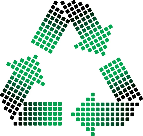 Symbole de recyclage pointillé — Image vectorielle