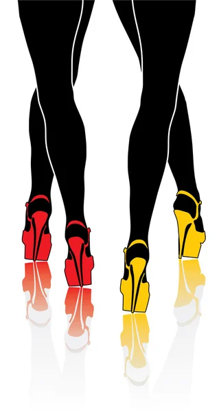 Jambes de femme — Image vectorielle