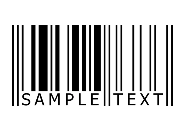 Exemple de code à barres texte — Image vectorielle