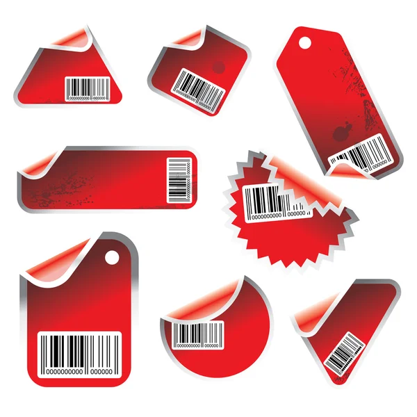 Sticker set with barcodes — Stock Vector
