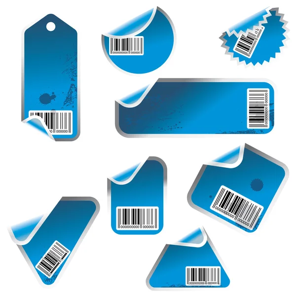 stock vector sticker set with barcodes