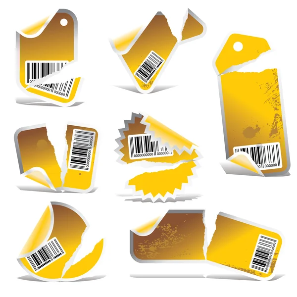 stock vector sticker set with barcodes