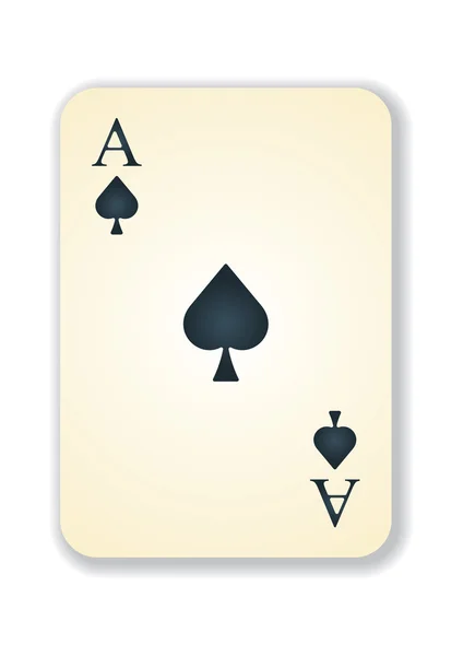Vector version of old vintage aces card — Stock Vector