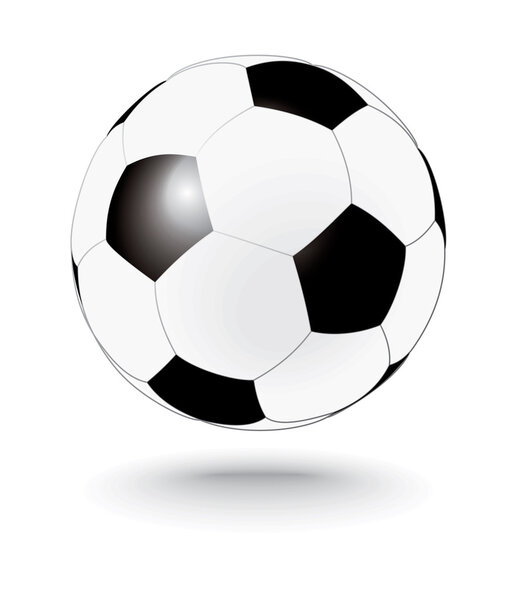 Simply black and white soccerball, football