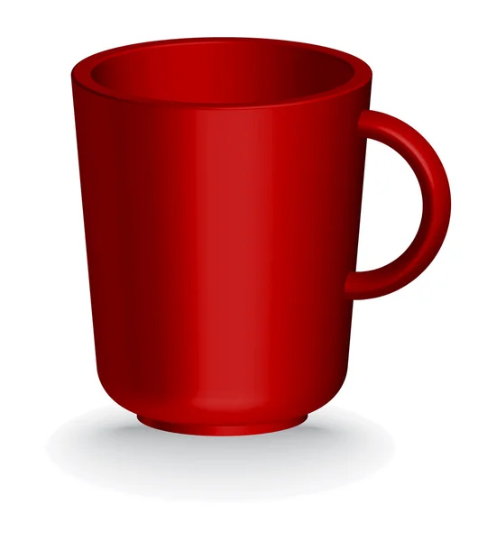 Rote Kaffeetasse — Stockvektor