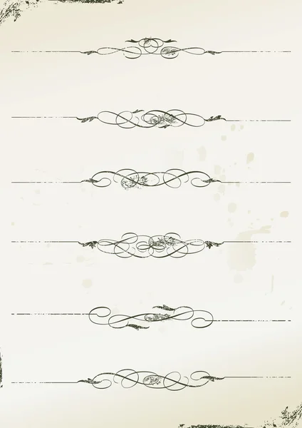 Règles de page de grognement bouclé — Image vectorielle