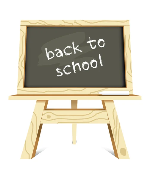 stock vector Blackboard with back to school message