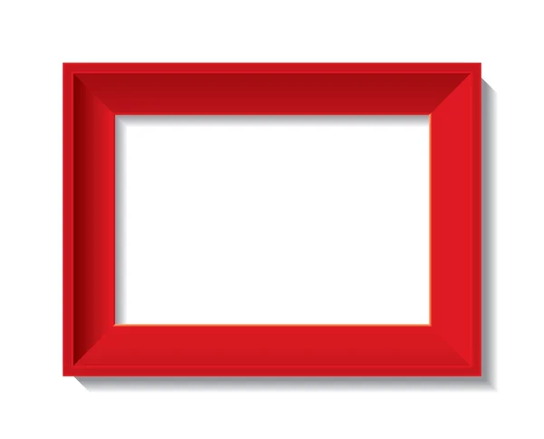 Red empty photo frame - vector — Stock Vector