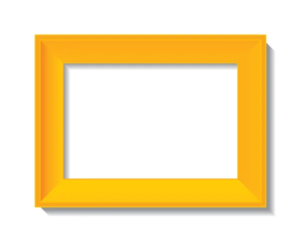 Gelb leerer Fotorahmen - Vektor — Stockvektor