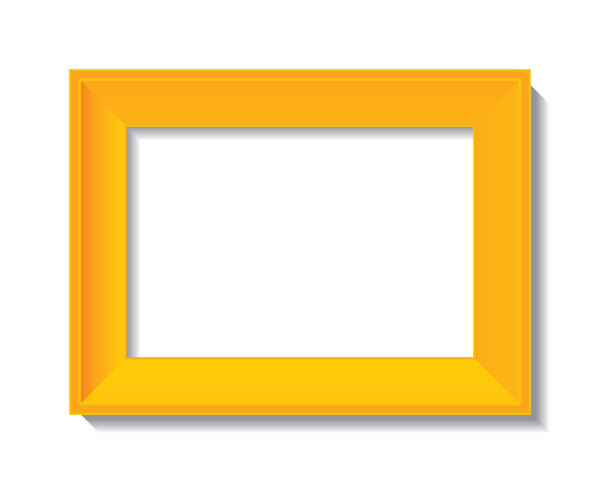Yelow empty photo frame - vector