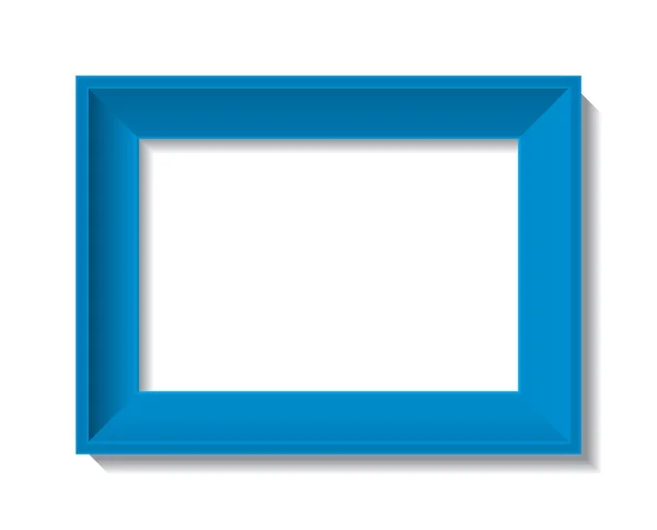 Blue empty photo frame - vector — Stock Vector
