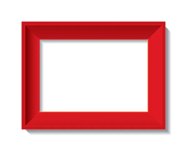 Cornice fotografica vuota rossa - vettore — Vettoriale Stock