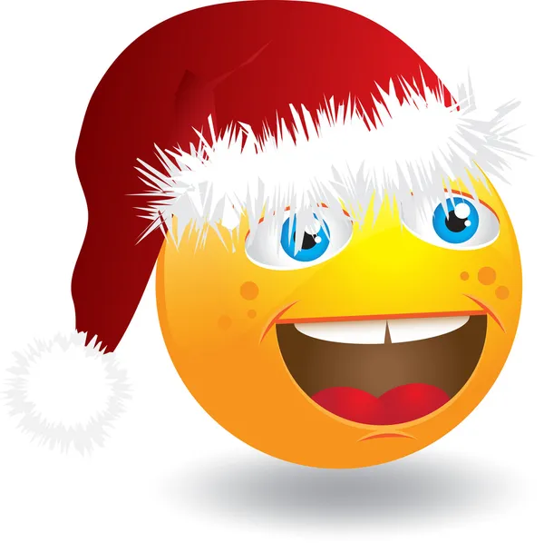 クリスマスの笑顔の顔 — ストックベクタ