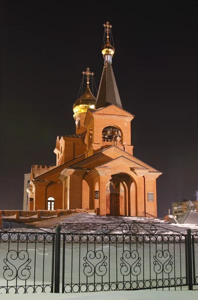 stock image Piously-Vvedensky church, Dudinka, Tajmy