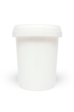 Blank white plastic fastfood cup clipart