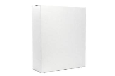 White box isolated on a white background clipart