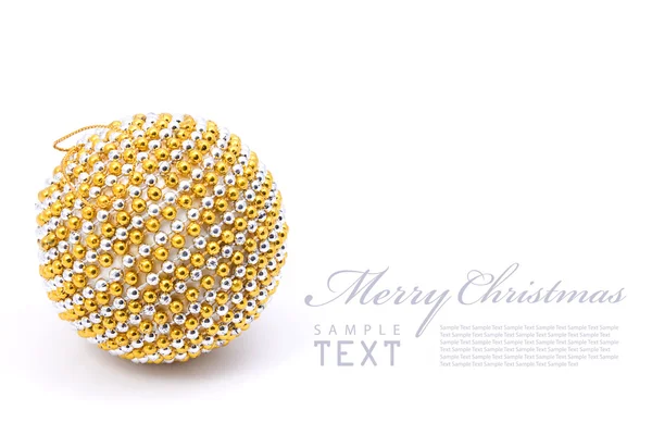 黄金和白银圣诞球 — 图库照片