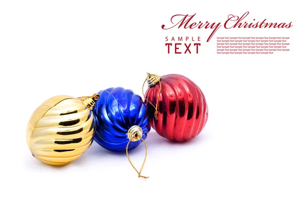 赤と青のクリスマス blubsčervené a modré Vánoce blubs — ストック写真
