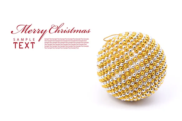 금색과 은색 크리스마스 공 — 스톡 사진