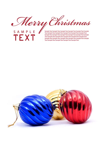 Rood en blauw Kerstmis blubs — Stockfoto