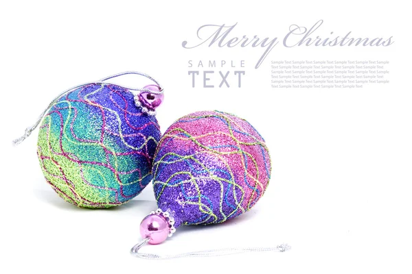 Isolato lucido rosa palla di Natale — Foto Stock