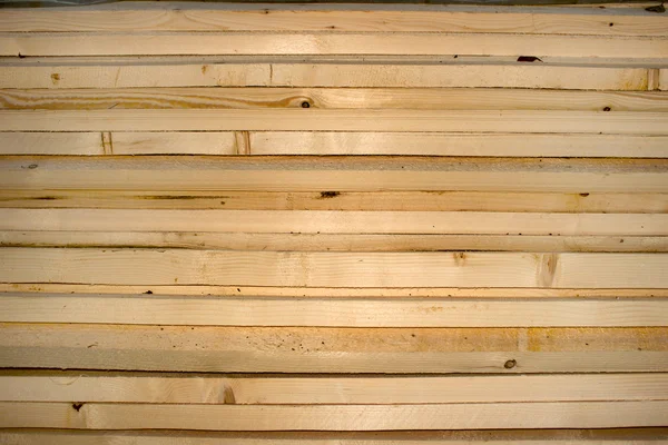 Pine slats stack as a building material — Stock Photo, Image