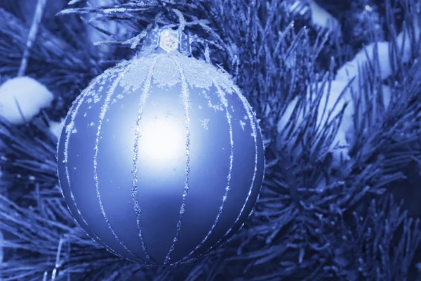 Christmas decoration hanging on a tree — Stock Photo, Image