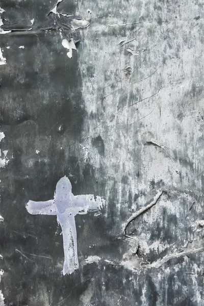 회색 배경에 백색 십자가 — 스톡 사진
