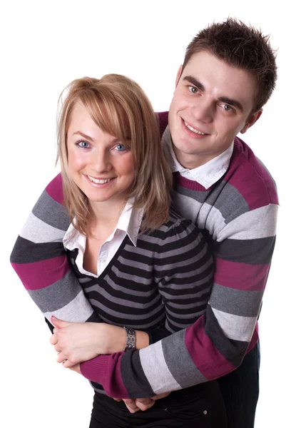 Portrét romantického mladý pár — Stock fotografie