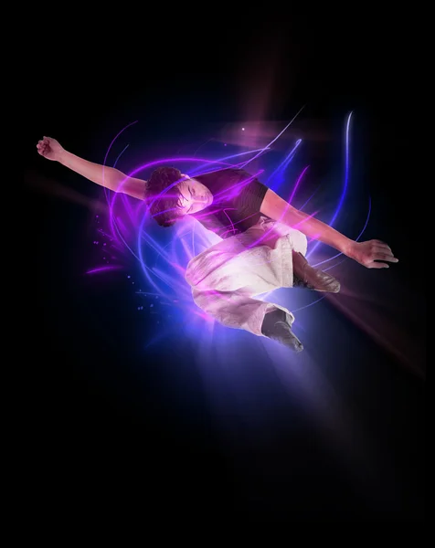 Stijlvolle moderne balletdanser springen 4 — Stockfoto