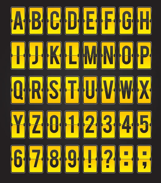 黄色时尚矢量 abc 翻转面板 — 图库矢量图片