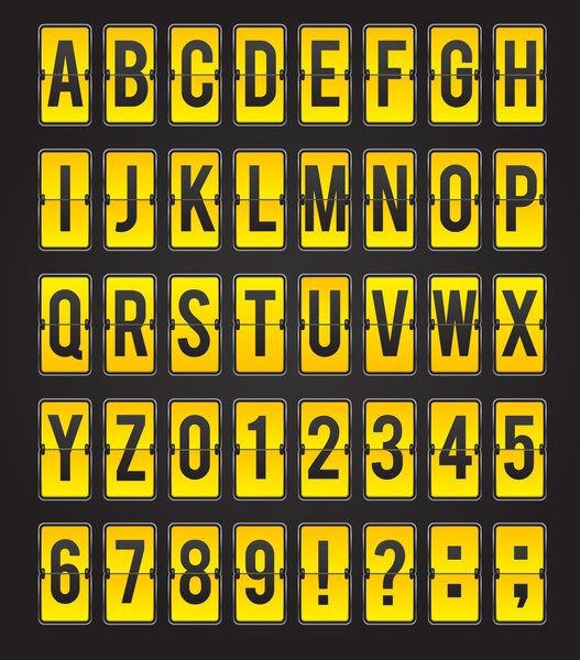 Желтая гладкая векторная панель abc
