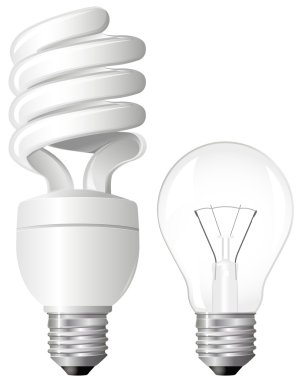Two Light Bulbs clipart