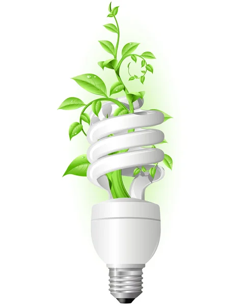 Lamp with plant — Stock Vector