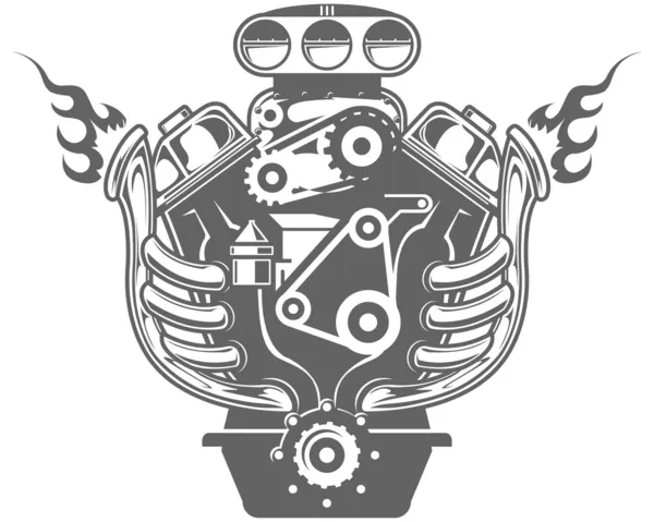 Гоночный двигатель — стоковый вектор