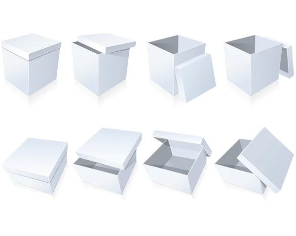 Boîtes en carton vierges — Image vectorielle