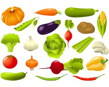 Set of vegetables clipart