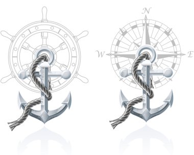 Nautical emblems clipart