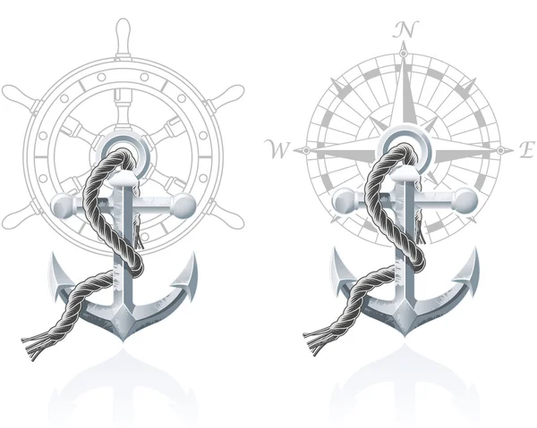 Nautical emblems — Stock Vector