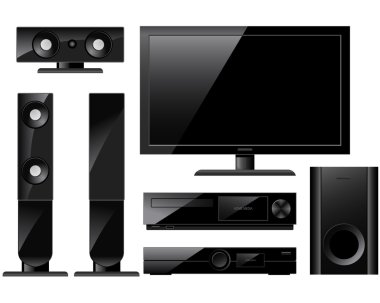 Home theater system clipart