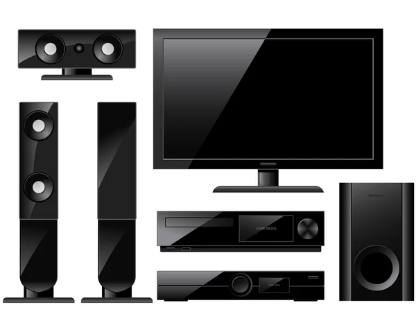 Home theater system — Stock Vector