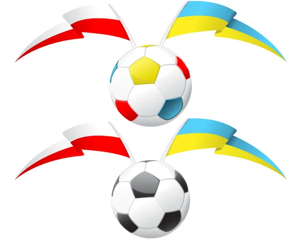 Euro 2012 Bola de futebol — Vetor de Stock